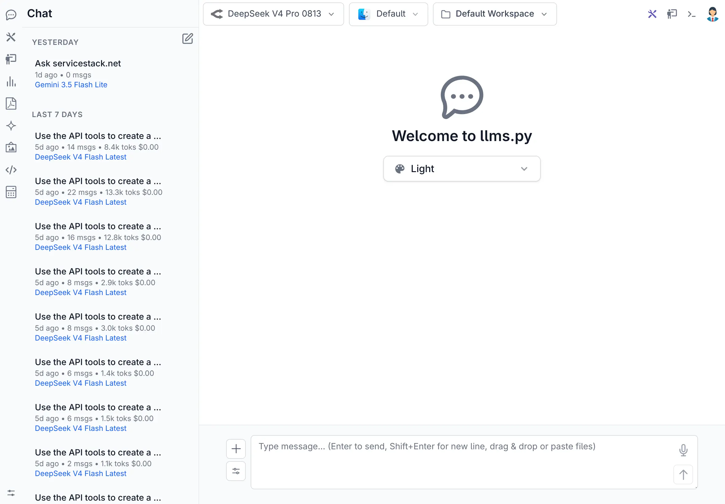 AI Chat home
