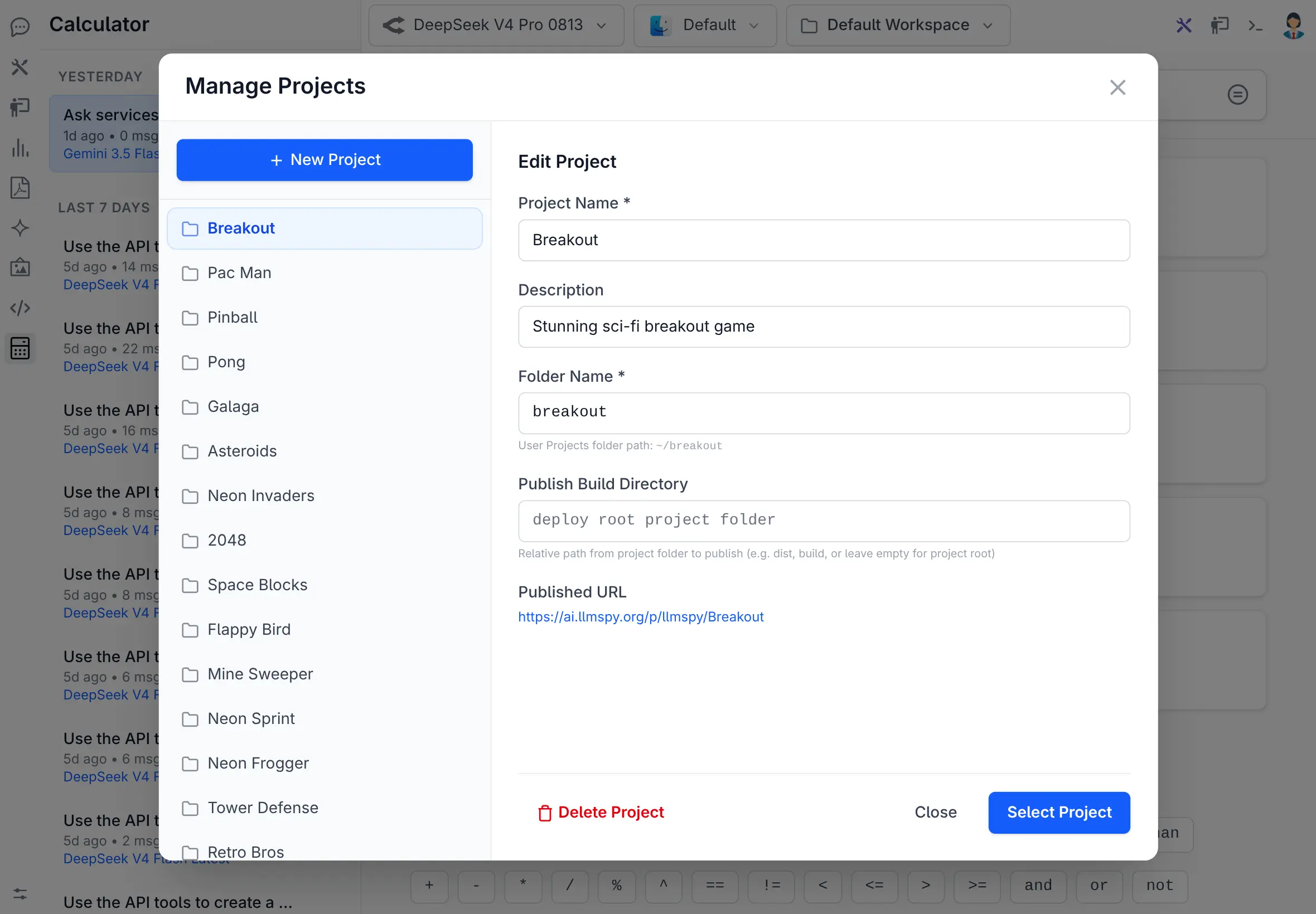 Chat projects