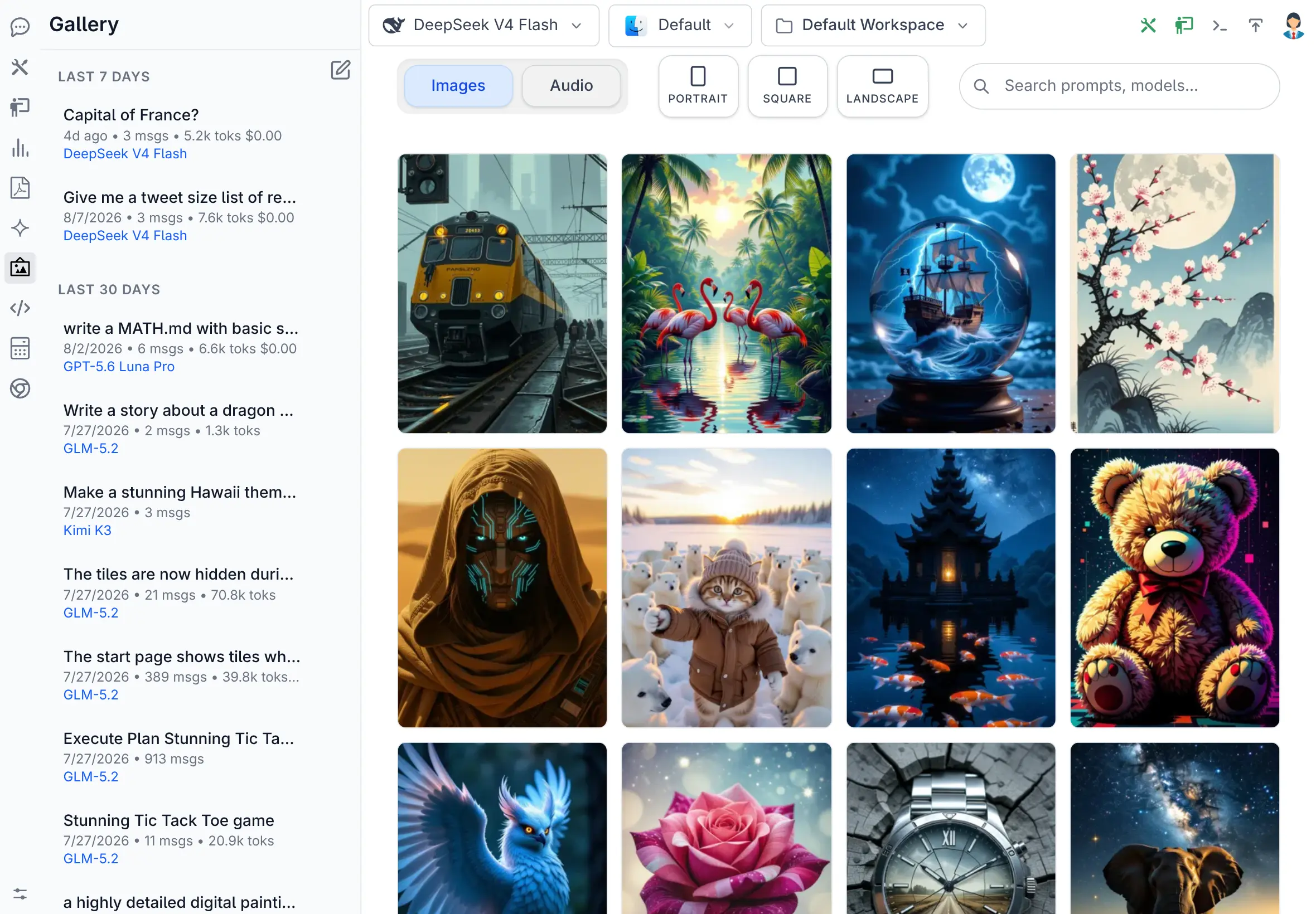 Generated image gallery