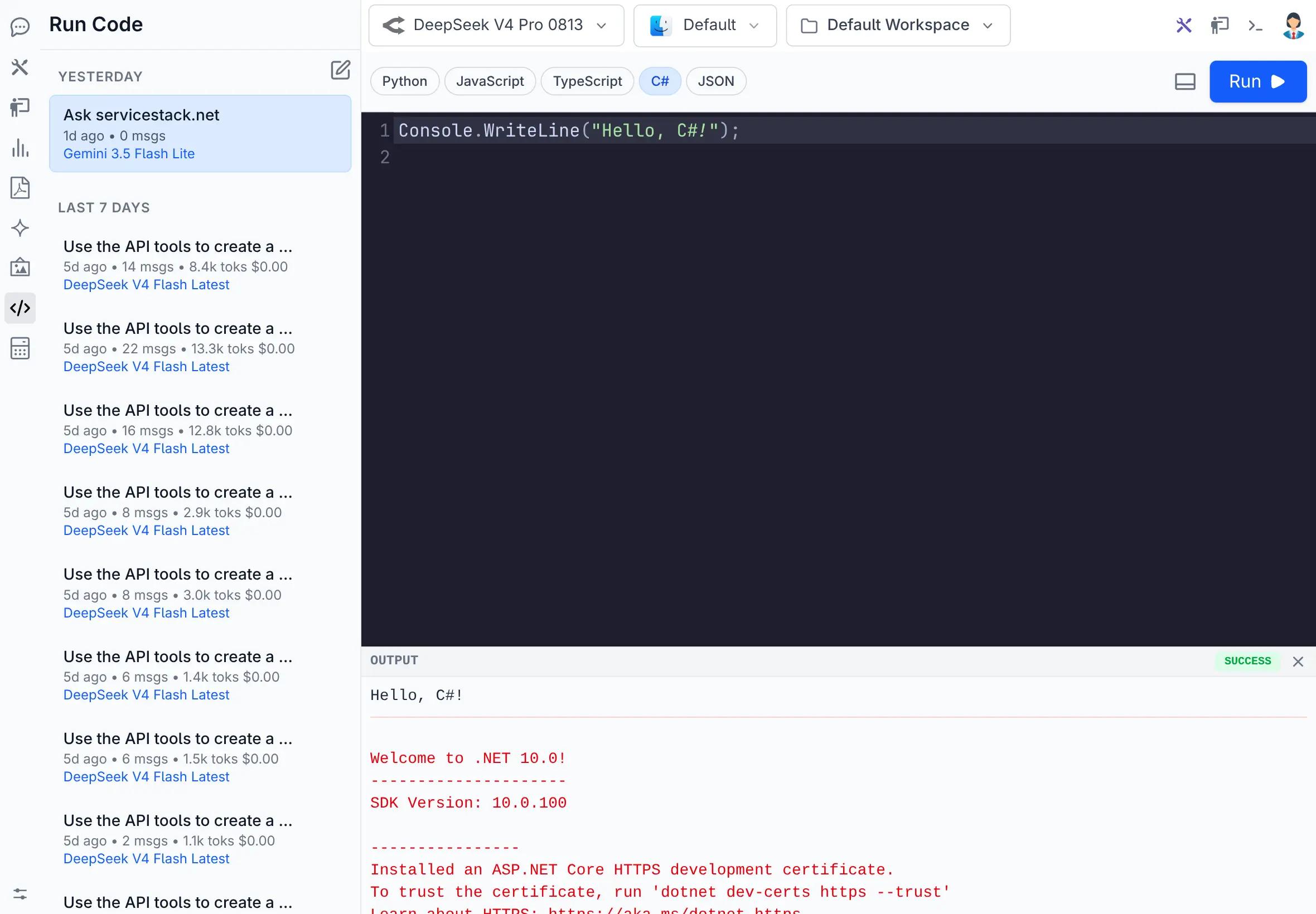 C# code