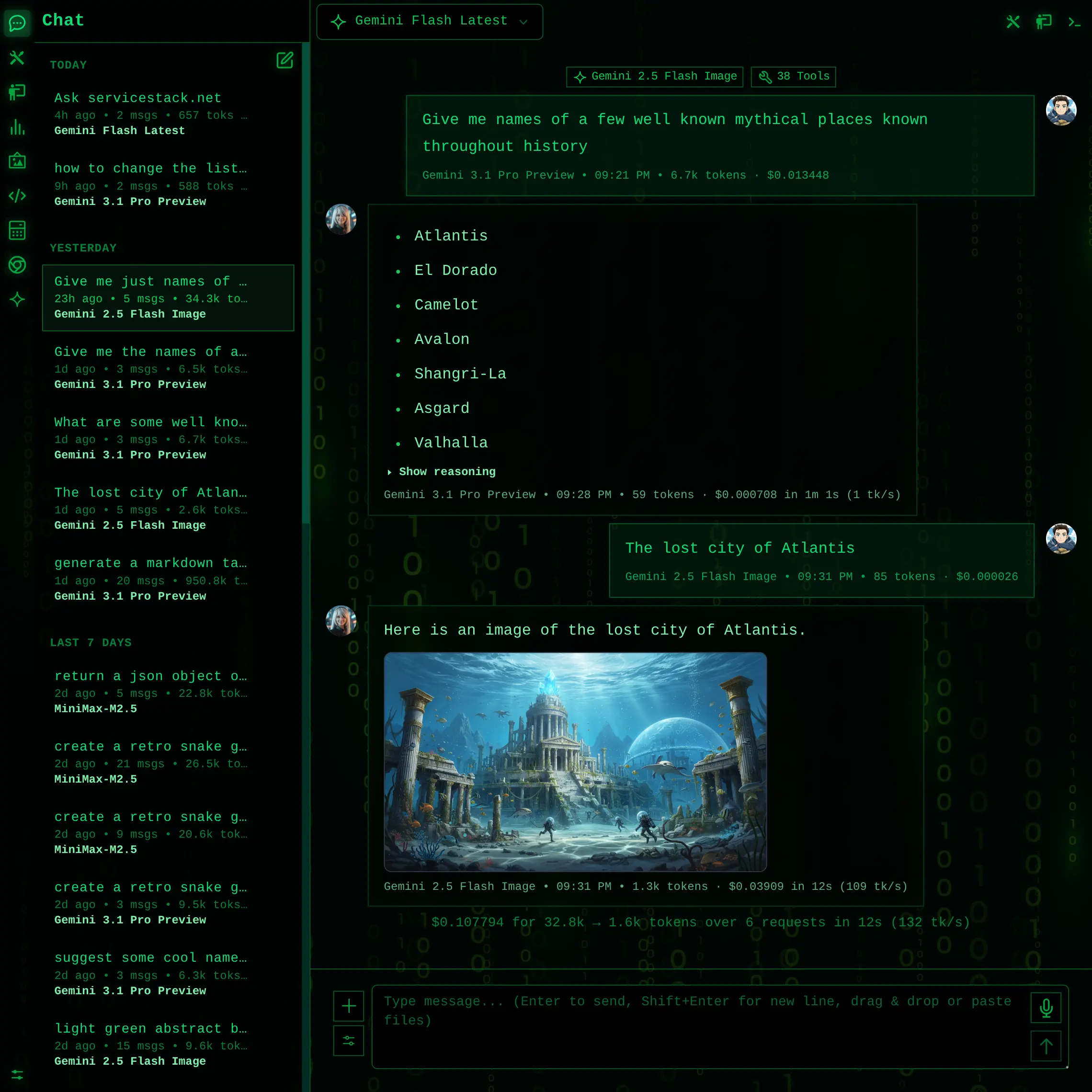 Matrix theme