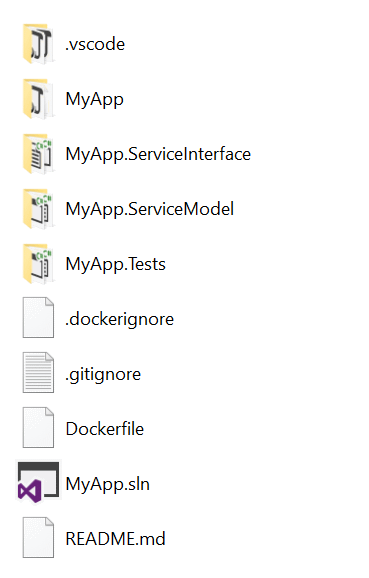 Default file explorer with template.